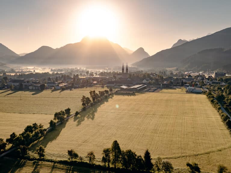 Sonnenaufgang Stift Admont