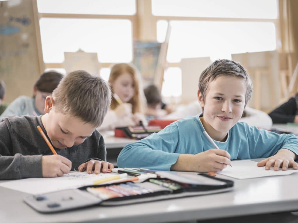 Stiftsgymnasium Admont - Les enfants à l'étude © Stefan Leitner